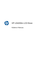 HP LD4200tm 42-inch Widescreen LCD Interactive Digital Signage Display Kullanici rehberi