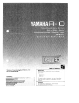 Yamaha R-10 El kitabı