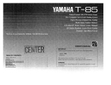 Yamaha T-85 El kitabı