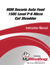 MyBinding HSM Securio Auto Feed 150C Level 5 Micro Cut Shredder Kullanım kılavuzu