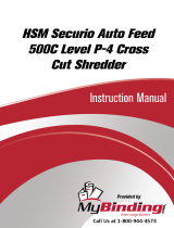 MyBinding HSM Securio Auto Feed 500C Cross Cut Shredder Kullanım kılavuzu