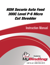 MyBinding HSM Securio Auto Feed 300C Level 5 Micro Cut Shredder Kullanım kılavuzu