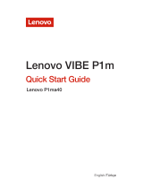 Lenovo VIBE P1m SERIES Hızlı başlangıç ​​Kılavuzu