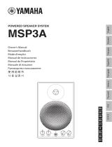 Yamaha MSP3A Powered Speaker System El kitabı