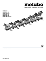Metabo KGS 216 M Kullanma talimatları