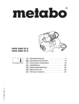 Metabo HWW 3000/20 G Kullanım kılavuzu