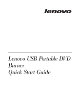 Lenovo USB Portable DVD Burner Hızlı başlangıç ​​Kılavuzu