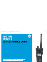 Motorola APX 1000 3 Quick Reference Manual