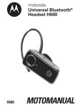 Motorola H680 - Headset - Over-the-ear Kullanım kılavuzu