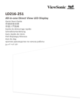 ViewSonic LD216-251 Hızlı başlangıç ​​Kılavuzu