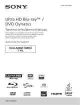 Sony UBP-X1000ES Kullanma talimatları