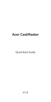 Acer CastMaster(WPS1-H_WPT1-H) Hızlı başlangıç ​​Kılavuzu