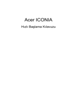 Acer ICONIA Hızlı başlangıç ​​Kılavuzu