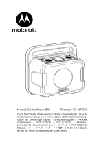 Motorola Sonic Maxx 810 Kullanım kılavuzu