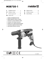 Meister MSB750-1 Translation Of The Original Instructions