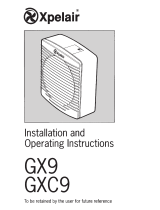 Xpelair GXC9 and Installation And Operating Instructions Manual