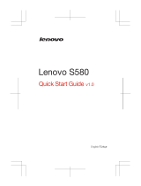 Lenovo S580 Hızlı başlangıç ​​Kılavuzu