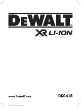 DeWalt DCG418 Kullanım kılavuzu