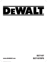 DeWalt D27107XPS Kullanım kılavuzu