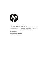 HP Value 21-inch Displays Kullanici rehberi