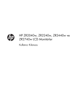 HP ZR2040w 20-inch LED Backlit IPS Monitor Kullanici rehberi