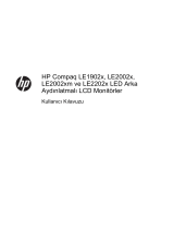 HP Compaq LE1902x 18.5-inch LED Backlit LCD Monitor Kullanici rehberi