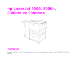 HP LaserJet 9000 Printer series Kullanici rehberi