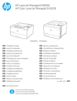 HP LaserJet Managed E40040 series Yükleme Rehberi