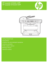 HP LaserJet M1522 Multifunction Printer series Hızlı başlangıç ​​Kılavuzu