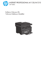 HP LaserJet Pro M1132 Multifunction Printer series Kullanici rehberi