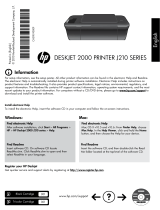 HP Deskjet 2000 Printer series - J210 El kitabı
