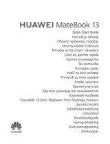 Huawei MateBook 13 Hızlı başlangıç ​​Kılavuzu