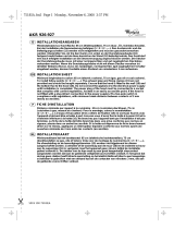 Whirlpool AKR 926 IX Program Chart