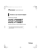 Pioneer AVIC-F700BT Kullanım kılavuzu