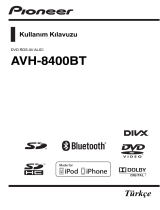 Pioneer AVH-8400BT Kullanım kılavuzu