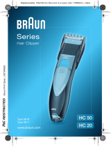 Braun HC50, HC20, Hair Clipper/Hair Perfect Kullanım kılavuzu