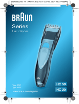 Braun HC50, HC20, Hair Clipper/Hair Perfect Kullanım kılavuzu