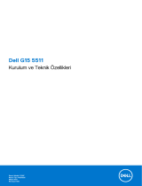 Dell G15 5511 Hızlı başlangıç ​​Kılavuzu