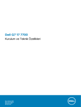 Dell G7 17 7700 Hızlı başlangıç ​​Kılavuzu