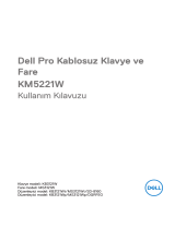 Dell Pro Wireless Keyboard and Mouse KM5221W Kullanici rehberi