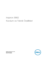 Dell Inspiron 3662 Hızlı başlangıç ​​Kılavuzu