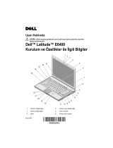 Dell Latitude E6400 Hızlı başlangıç ​​Kılavuzu