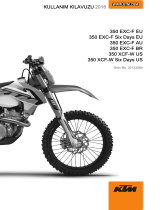 KTM 350 XCF-W 2016 El kitabı