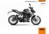 KTM 200 Duke 2020 El kitabı