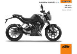 KTM 200 Duke 2016 El kitabı