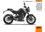 KTM 200 Duke 2015 El kitabı