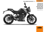 KTM 200 Duke 2014 El kitabı