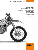 KTM 250 EXC-F Factory Edition 2015 El kitabı