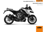 KTM 1290 Super Duke GT 2021 El kitabı