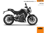 KTM 390 Duke 2016 El kitabı